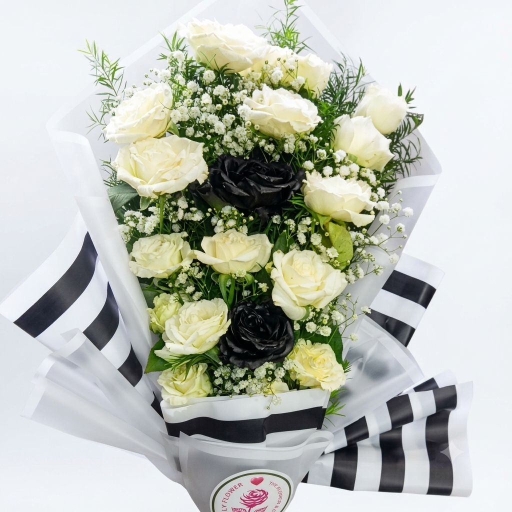 Bouquet of 15 White roses