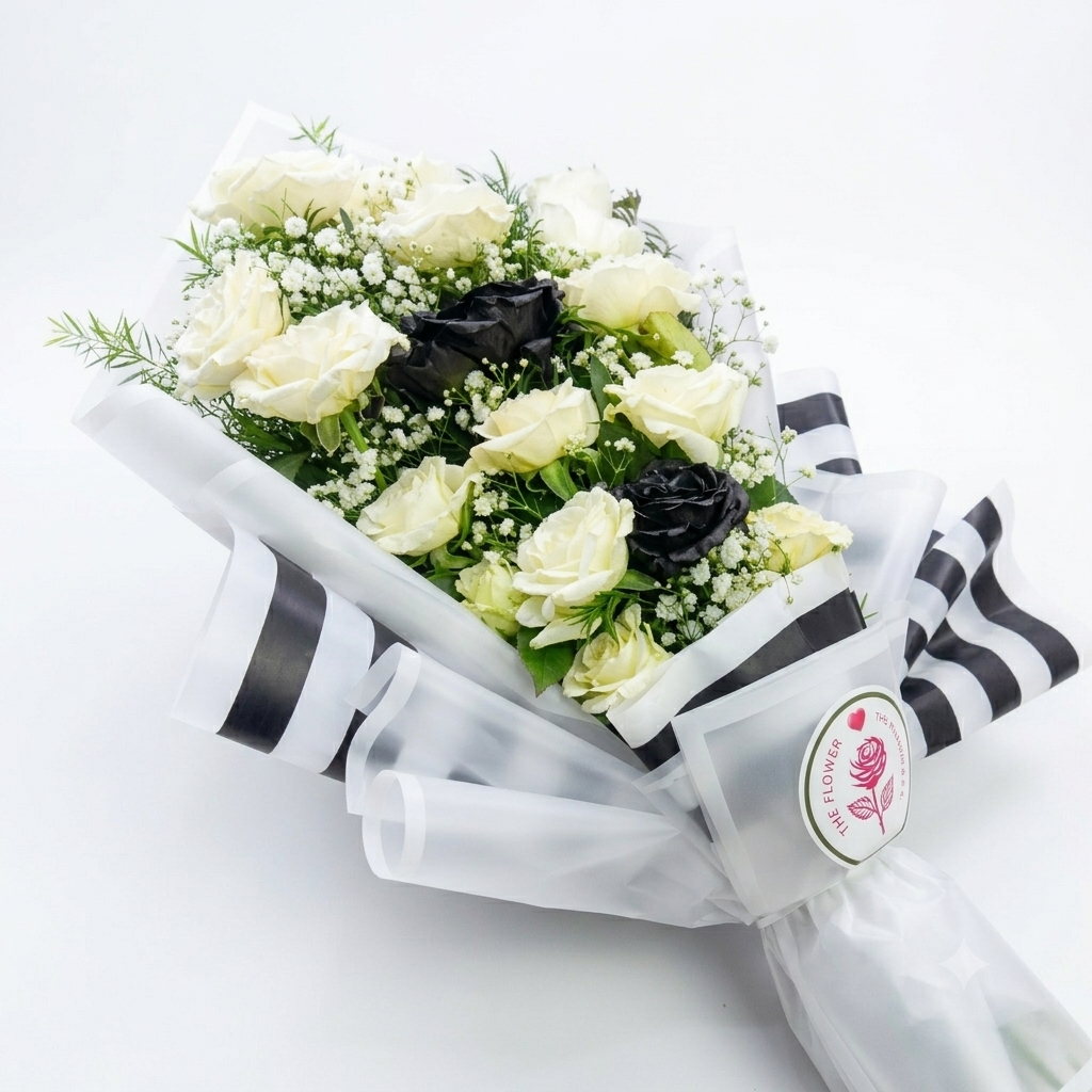 Bouquet of 15 White roses